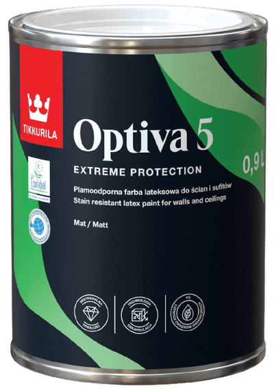 Optiva 5 MATT, omyvatelná barva, TIKKURILA